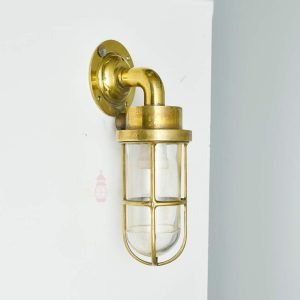 Authentic Vintage Polished Brass 90 Degree Passage Light