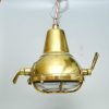 Authentic Vintage Polished Brass Cargo Pendant Light