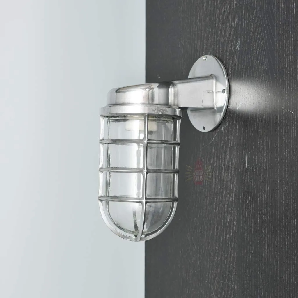 - SL 11838 5 Authentic Vintage Aluminium 90 Degree Passageway Light – Polished Nautical Wall Lamp
