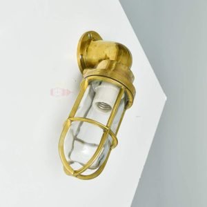 Authentic Vintage Brass 90 Degree Nautical Passage Light