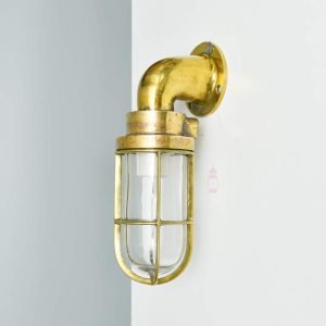 Authentic Vintage Brass 90 Degree Nautical Passage Light