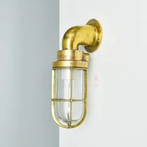 - SL 11840 6 Authentic Vintage Brass 90 Degree Nautical Passage Light
