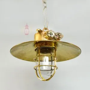 - SL 11845 4 Authentic Vintage Brass Cargo Pendant Light