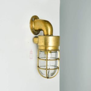Authentic Vintage Brass 90 Degree Nautical Passage Light
