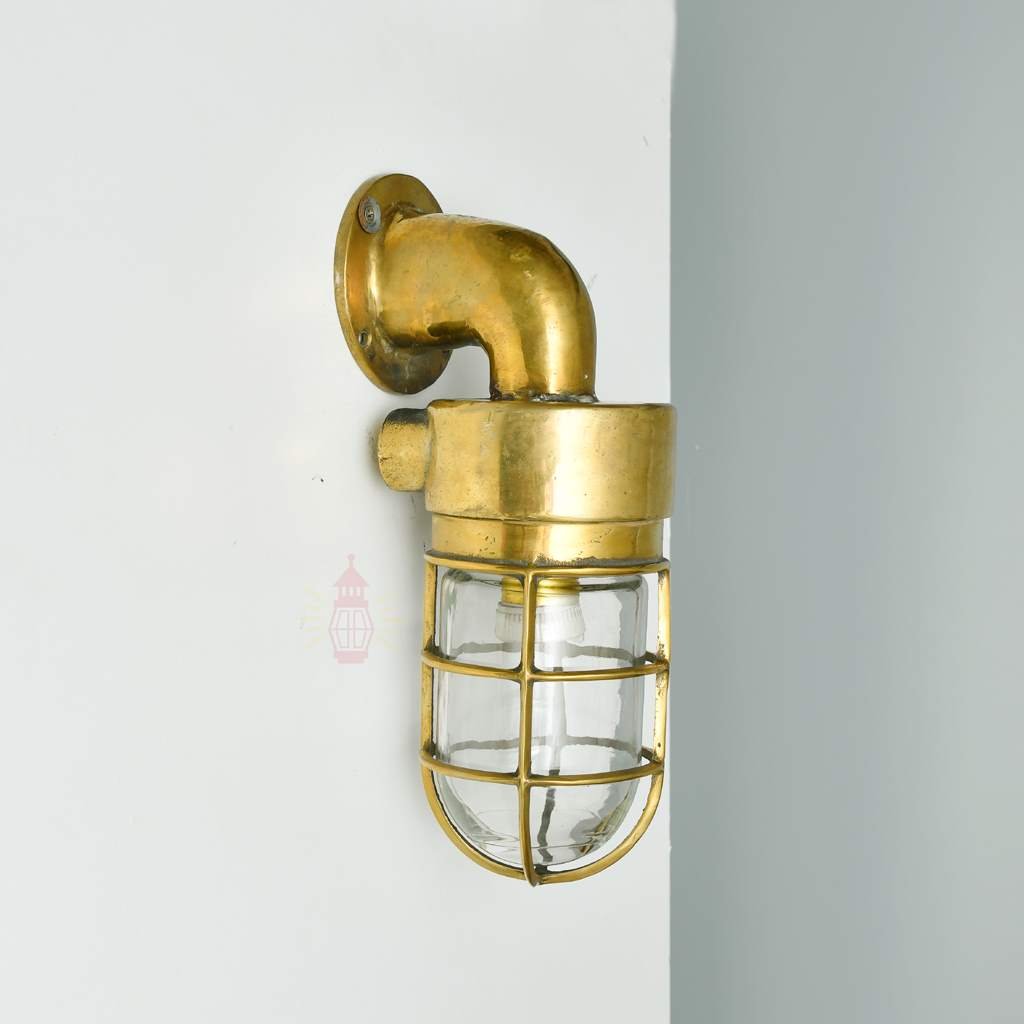 - SL 11855 2 Authentic Vintage Brass 90 Degree Nautical Passage Light