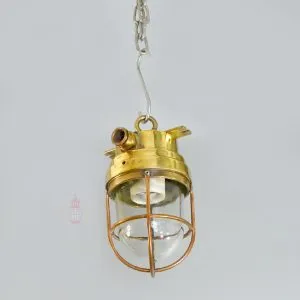 Authentic Polished Brass Passageway Light – Vintage Nautical Wall Lamp