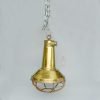 Authentic Polished Brass Cargo Spot Lamp – Vintage Nautical Salvage