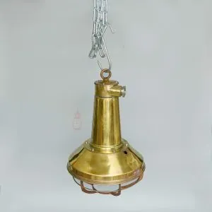 - SL 11874 2 Authentic Polished Brass Cargo Spot Lamp – Vintage Nautical Salvage