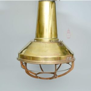 Authentic Polished Brass Cargo Spot Lamp – Vintage Nautical Salvage