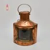 - SL 14404 1 Authentic Antique Copper Oil Lantern with Clear Glass - Polished Maritime Antique