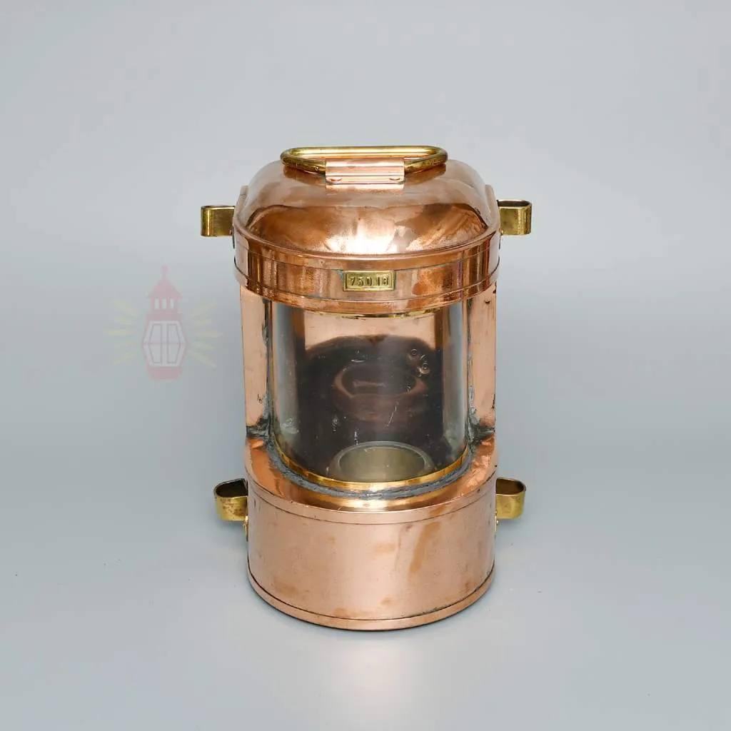 - SL 14420 1 Authentic Copper Masthead Navigation Light with Clear Glass - Vintage Maritime Salvage