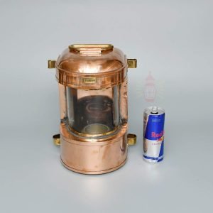 Authentic Copper Masthead Navigation Light with Clear Glass - Vintage Maritime Salvage