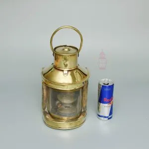 Authentic Antique Brass Ship Lantern - Vintage Nautical Oil Lamp