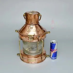 - SL 14435 2 Antique Copper Oil Lamp From Ship - Vintage from 1970s