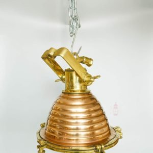 Vintage Copper Beehive Pendant Light Nautical