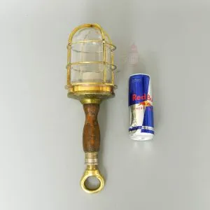 - SL 378 5 Authentic Vintage Brass and Wood Nautical Hanging Light