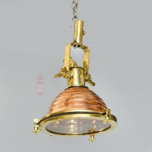 Vintage Copper Cargo Pendant Light Nautical