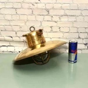 - SL 10755 1 Vintage Brass Cage Nautical Hanging Lamp