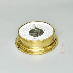 - SL 10781 2 Antique Brass Barometer from ship
