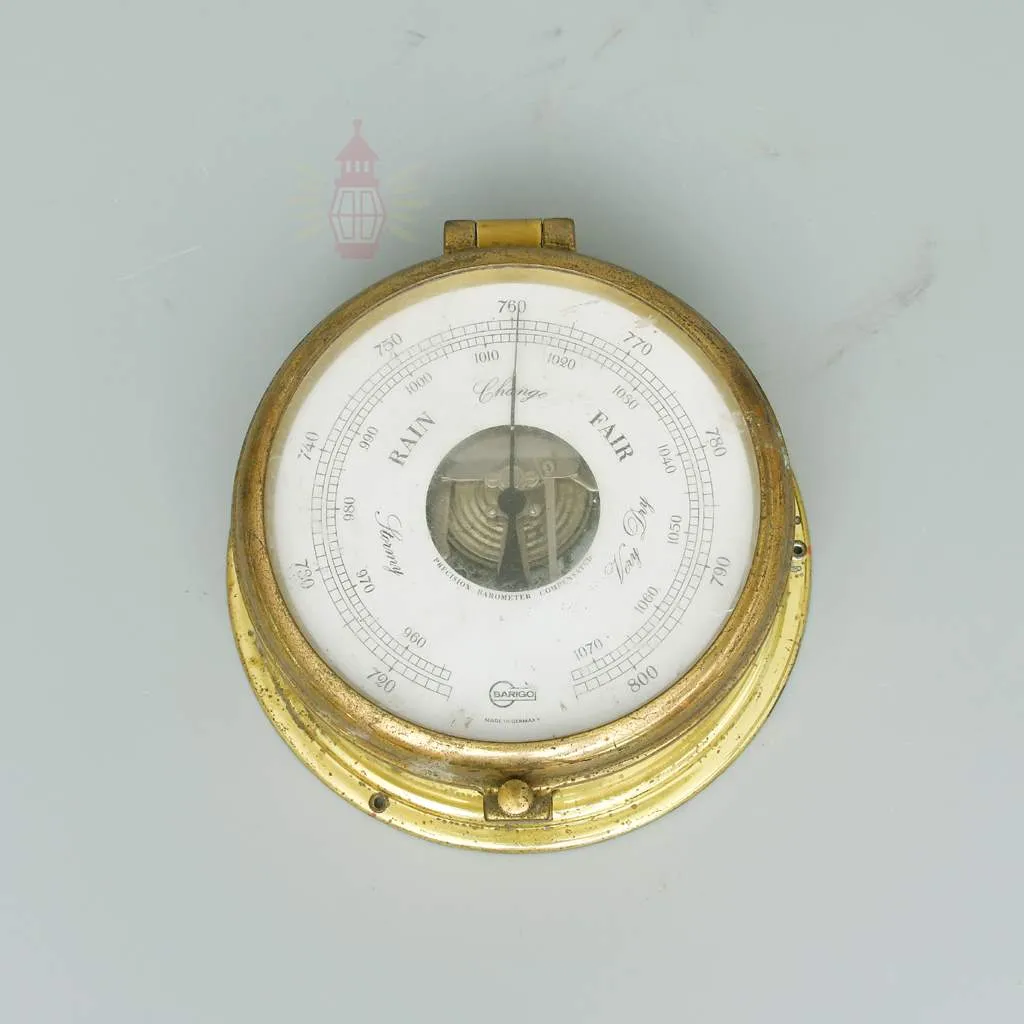 - SL 11831 4 Brass Barometer from ship - Barigo Made in Germany