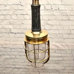 - SL 380 2 Authentic Vintage Brass Nautical Cage Wall Light