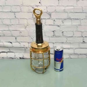 Authentic Vintage Brass Nautical Cage Wall Light