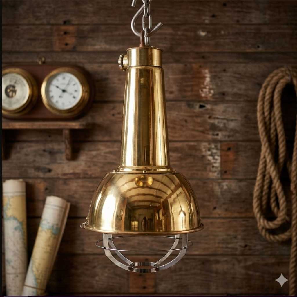 - SL 10767 1 Authentic Brass Cargo Hanging Deck Spot Light