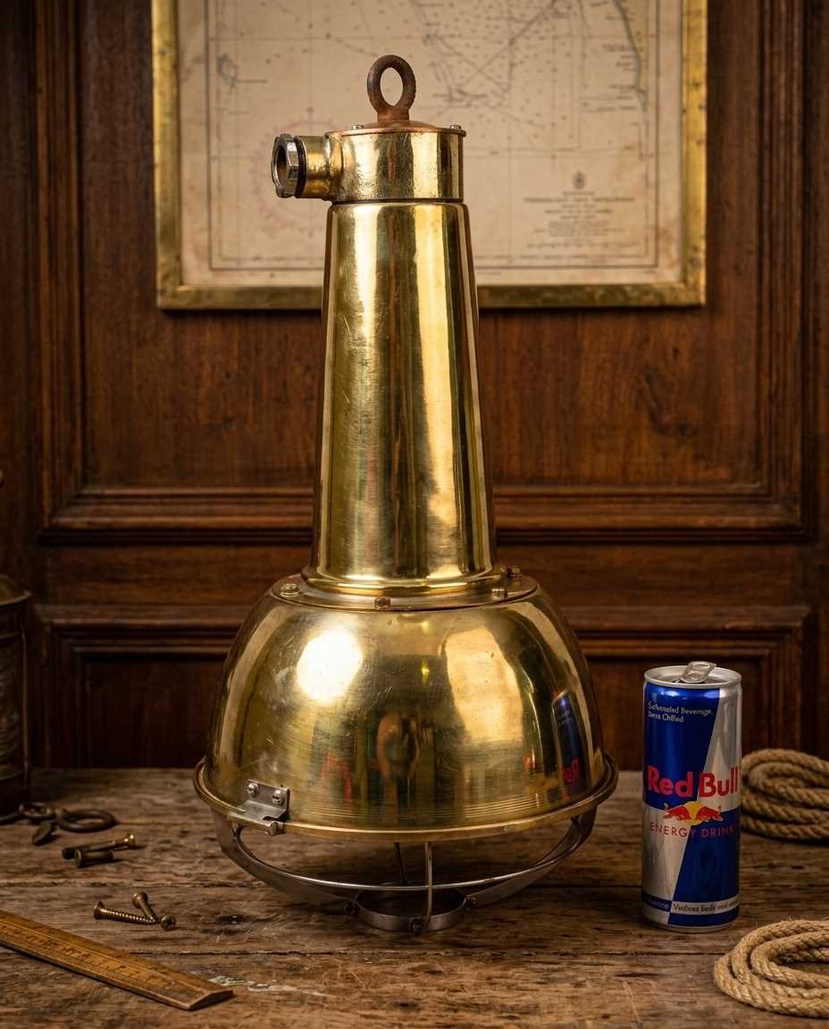 - SL 10767 2 Authentic Brass Cargo Hanging Deck Spot Light