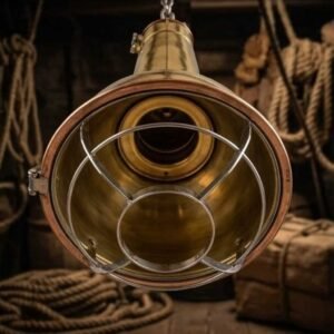 - SL 10767 6 Authentic Brass Cargo Hanging Deck Spot Light
